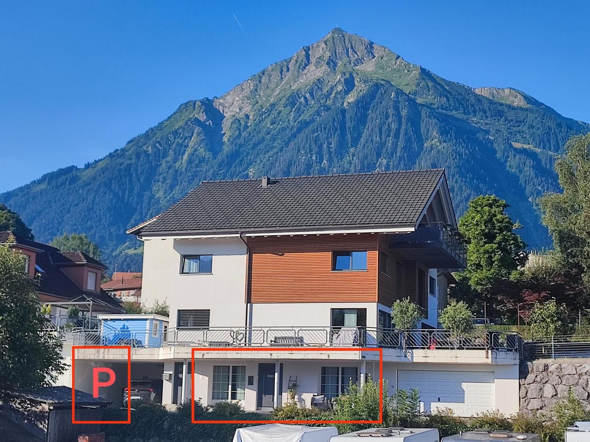 Kleine Auszeit - 2-Zimmer Ferienwohnung Spiez Extérieur photo